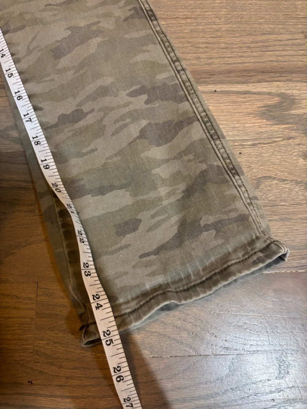 Anthropologie Olive Camo Straight-Leg Utility Jeans - Picture 6 of 7